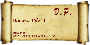 Daruka Pál névjegykártya